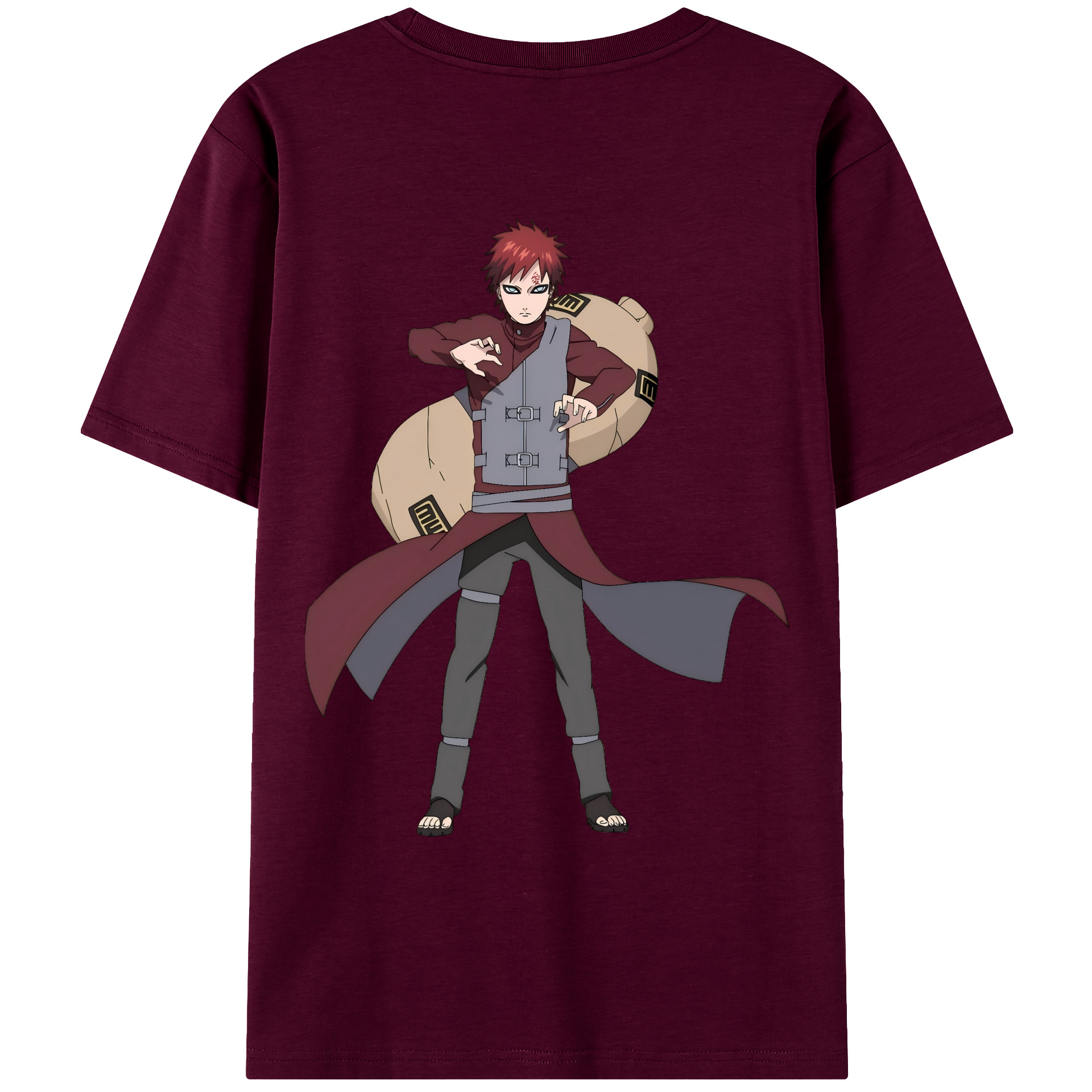 （画像用） NARUTO -ナルト- ガアラ Gaara レディース半袖Tシャツ(バックプリント)